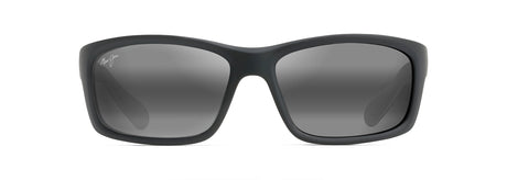 Maui Jim Kanaio Coast 766-02MD Matte Soft Black/White/Blue  / Neutral Grey Polarised - Blue Star Eyewear