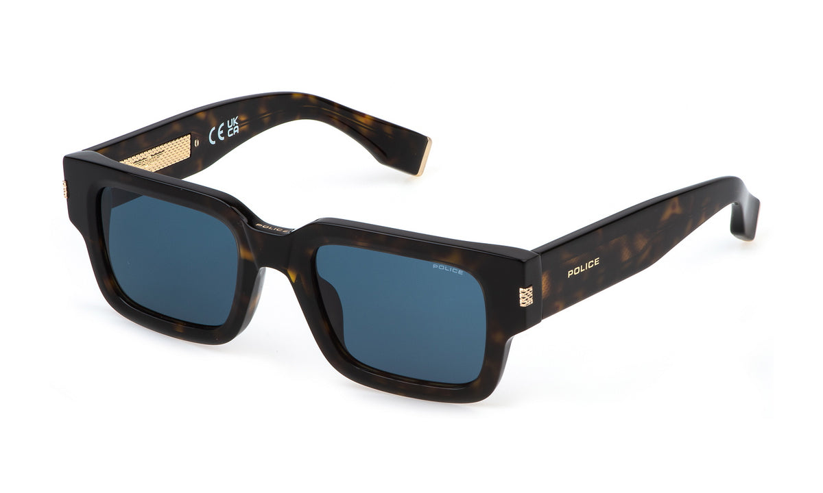 POLICE SPLP32 520722 SHINY DARK HAVANA 5222 145 3