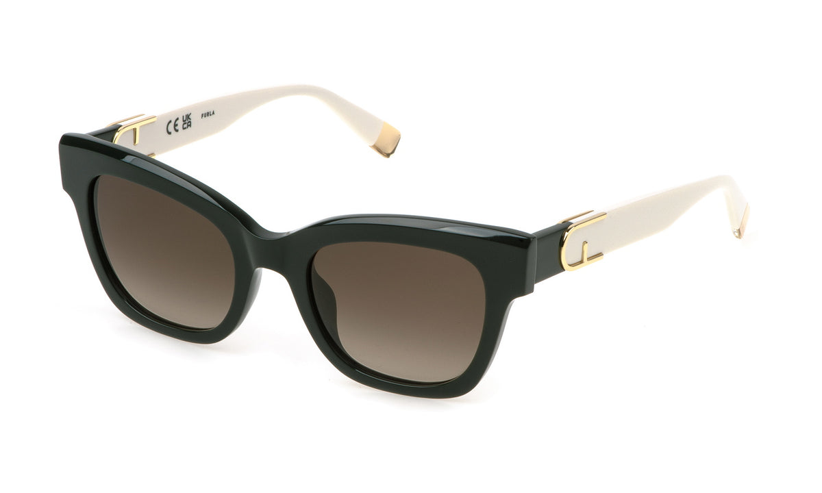 Sunglasses Furla Sfu814V 5206Wt Shiny Dark Green 5221 140 3
