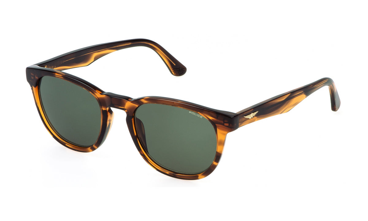 POLICE SPLP22 530836 SHINY STRIPED BROWN 5321 145 3