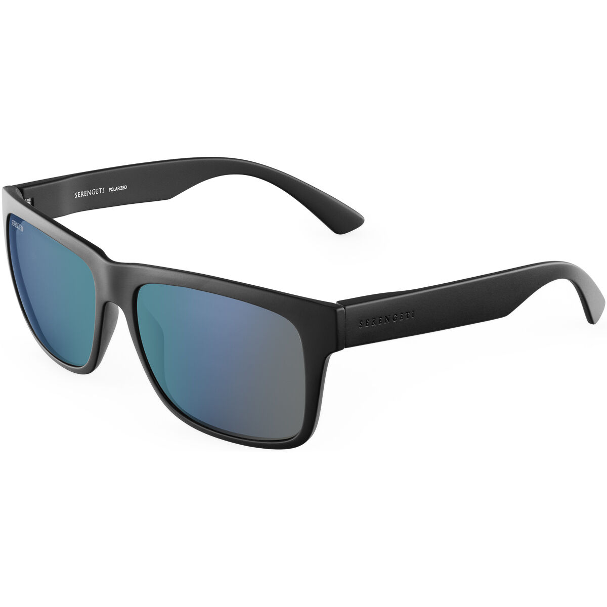 Serengeti Positano Large SS782002 Matte Black/ Blue Mirror