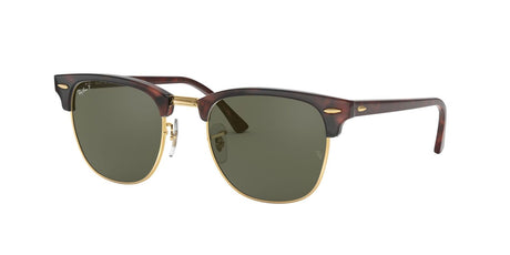 Ray-Ban Clubmaster 0RB3016 990/58 55 Tortoise On Gold/ Green - Blue Star Eyewear