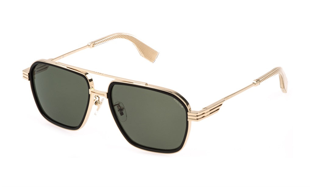 Police SPLQ91E58300Y Shiny Rose Gold/ Green