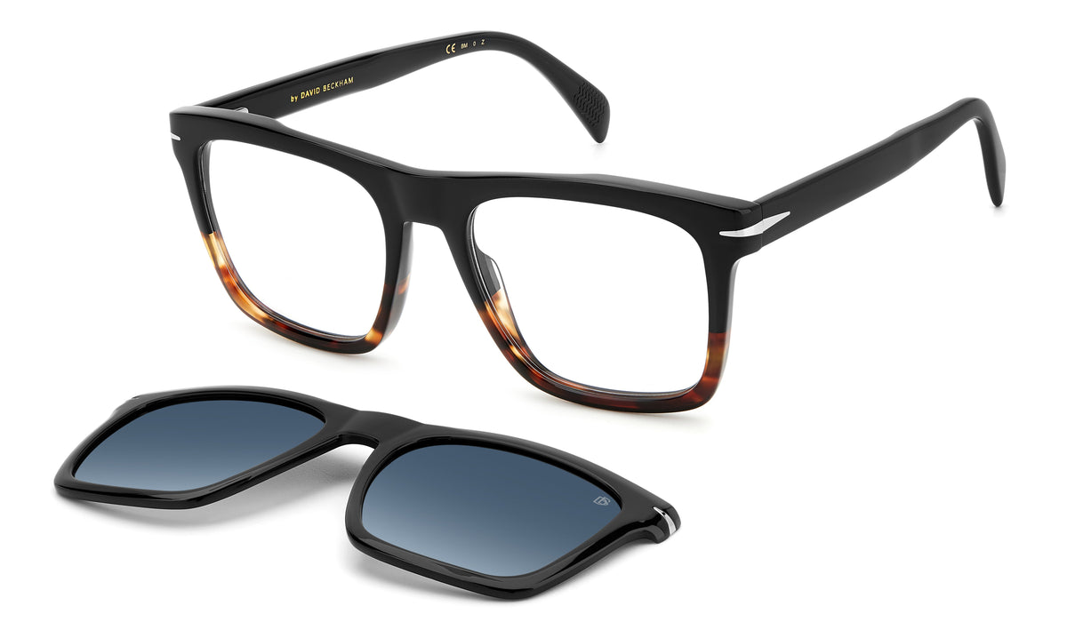 David Beckham DB 7000/CS Black Horn/ Blue Lens Polarised