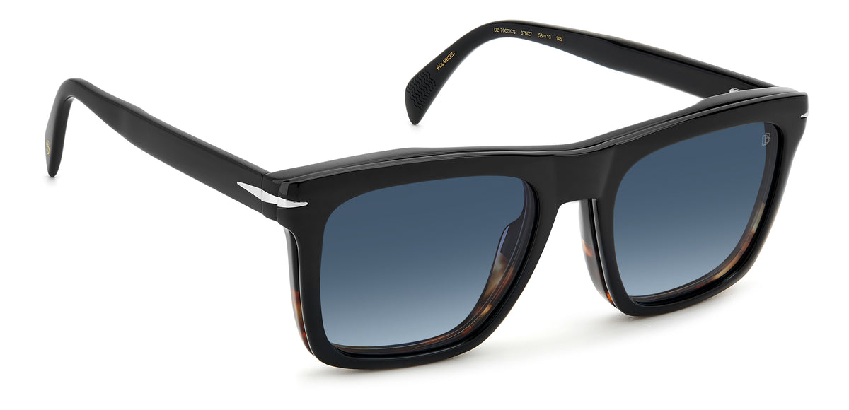 David Beckham DB 7000/CS Black Horn/ Blue Lens Polarised