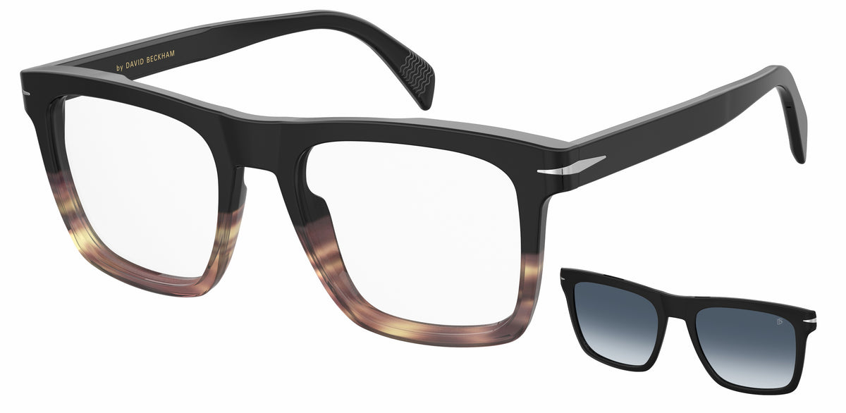 David Beckham DB 7000/CS Black Horn/ Blue Lens Polarised