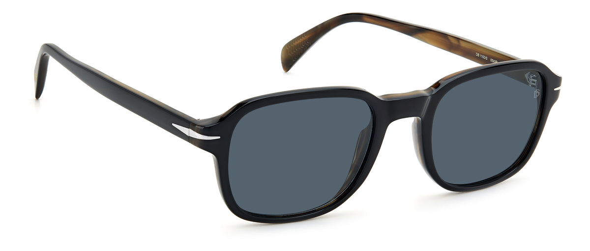 David Beckham DB 1100/S Black Striped Brown/ Grey Lens