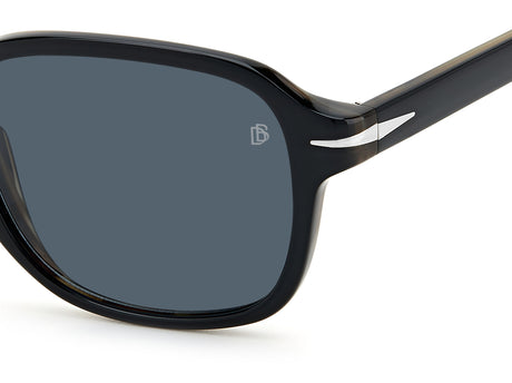 David Beckham DB 1100/S Black Striped Brown/ Grey Lens