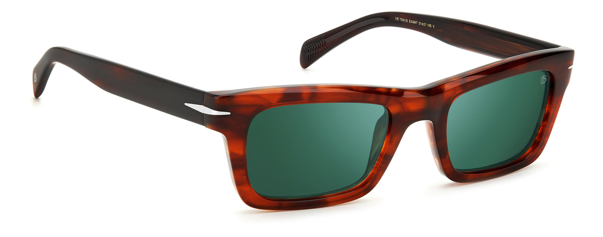 David Beckham DB 7091/S Brown Horn/ Green Lens