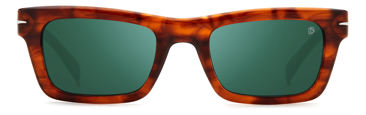 David Beckham DB 7091/S Brown Horn/ Green Lens