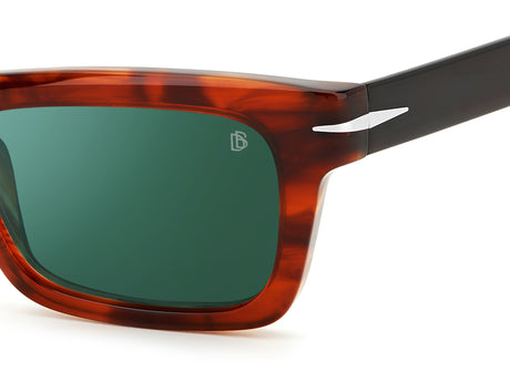 David Beckham DB 7091/S Brown Horn/ Green Lens