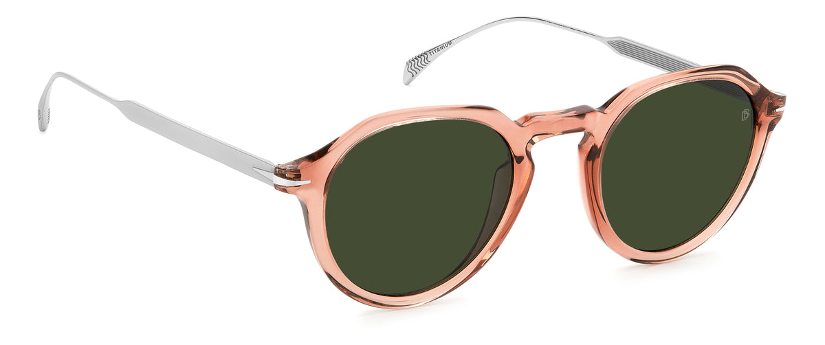David Beckham DB 1098/S Pink Silver/ Green Lens