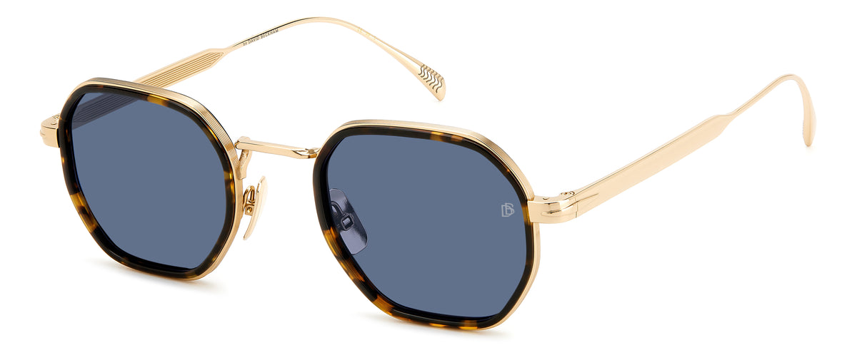 David Beckham DB 1097/S Gold Havana/ Blue Lens