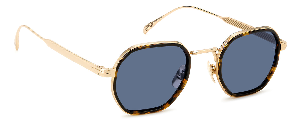 David Beckham DB 1097/S Gold Havana/ Blue Lens