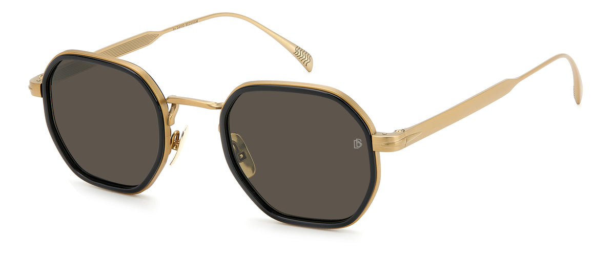 David Beckham DB 1097/S Matte Gold Black/ Grey Lens