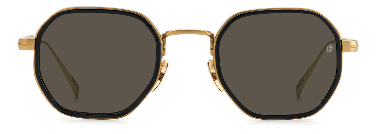 David Beckham DB 1097/S Matte Gold Black/ Grey Lens