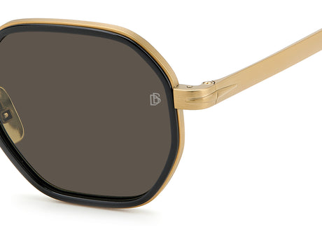 David Beckham DB 1097/S Matte Gold Black/ Grey Lens