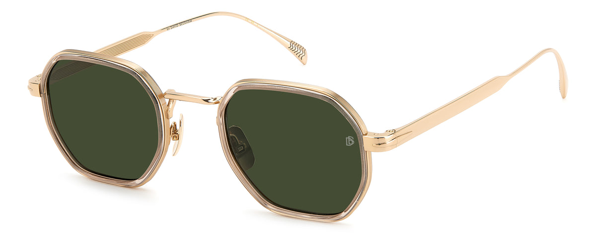 David Beckham DB 1097/S Gold Mud/ Green Lens