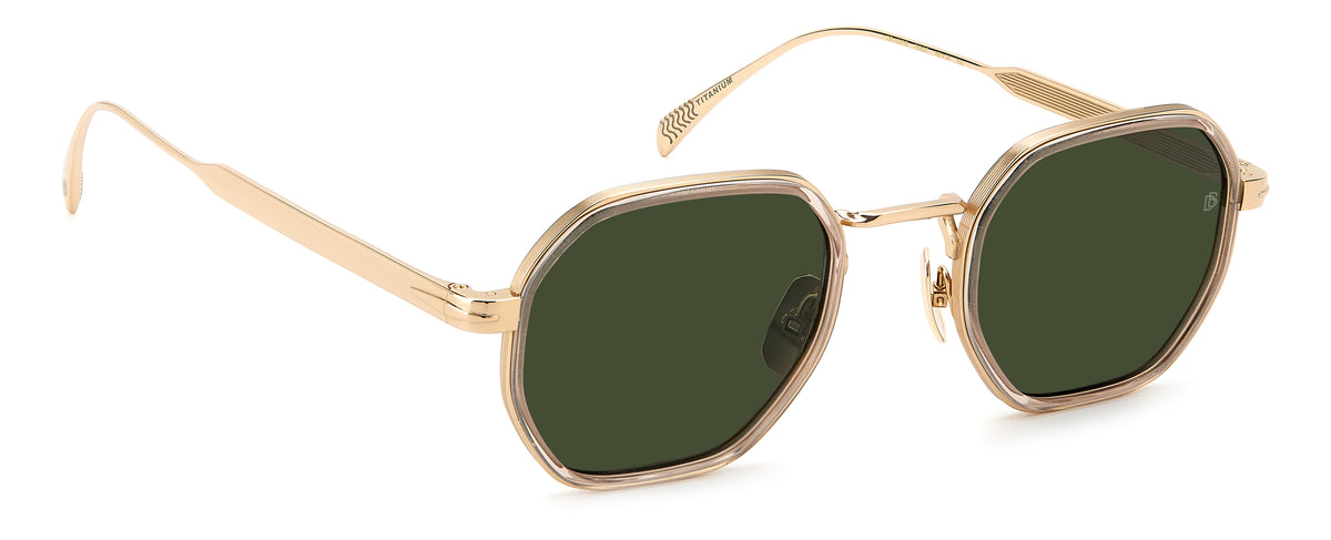 David Beckham DB 1097/S Gold Mud/ Green Lens