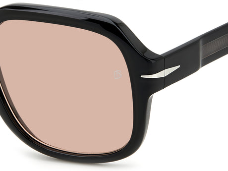 David Beckham DB 7090/S Black Silver/ Beige Lens