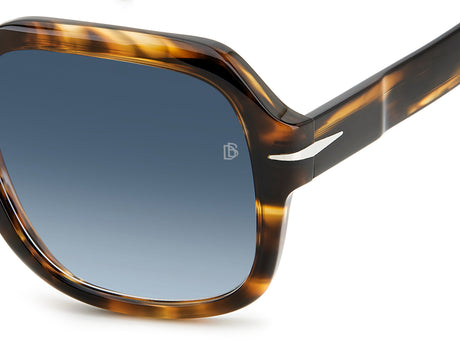 David Beckham DB 7090/S Brown Horn/ Blue Lens