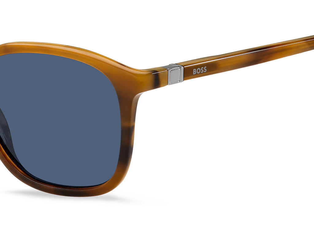 Hugo Boss BOSS 1433/S Brown Horn Ruthenium/ Blue