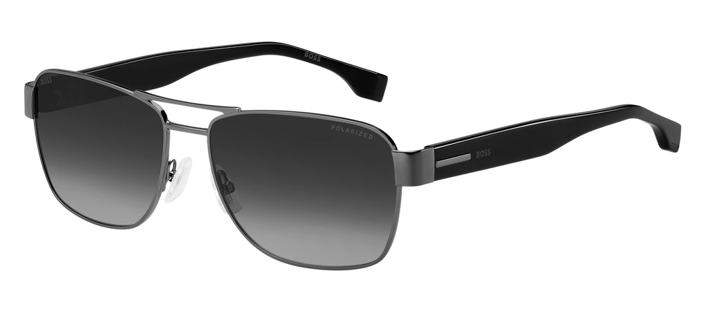 Hugo Boss BOSS 1441/S Black Dark Ruthenium/ Grey Shaded Polarized 60 / Plastic / Metal