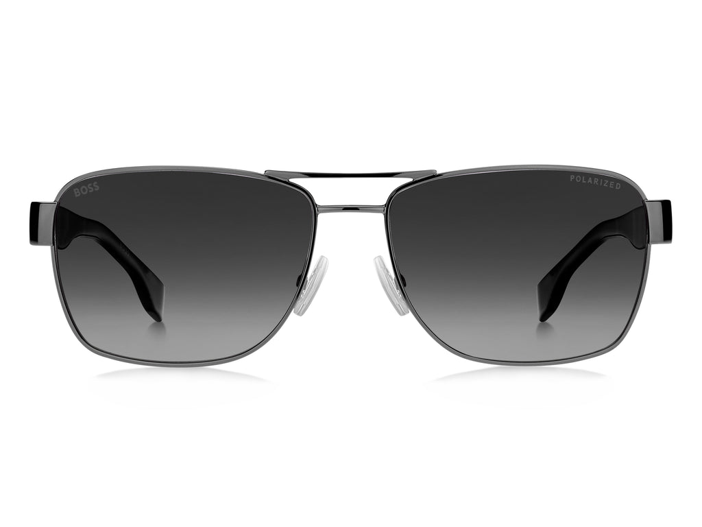 Hugo Boss BOSS 1441/S Black Dark Ruthenium/ Grey Shaded Polarized 60 / Plastic / Metal