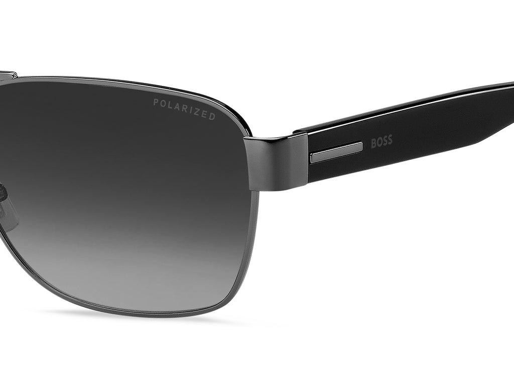 Hugo Boss BOSS 1441/S Black Dark Ruthenium/ Grey Shaded Polarized 60 / Plastic / Metal