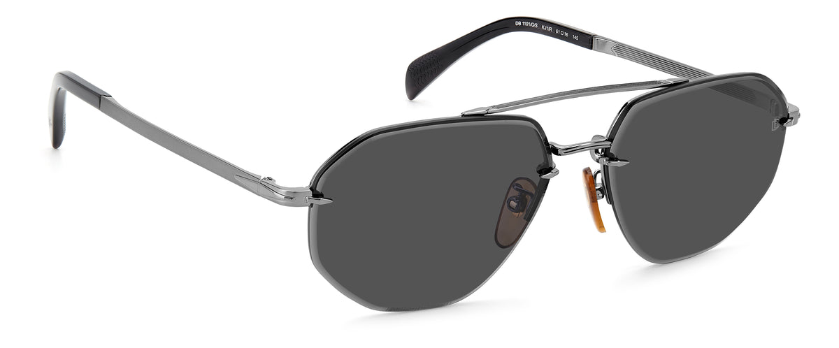 David Beckham DB 1101/G/S Dark Ruthenium/ Grey Lens