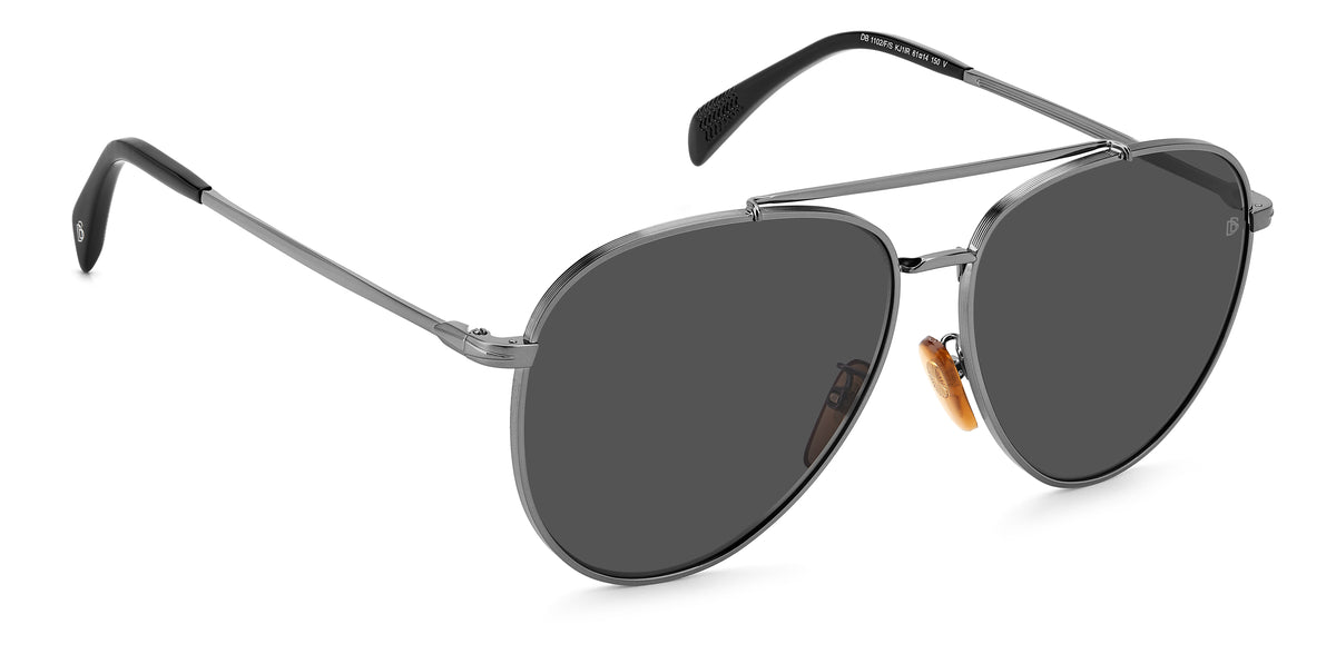 David Beckham DB 1102/F/S Dark Ruthenium/ Grey Lens