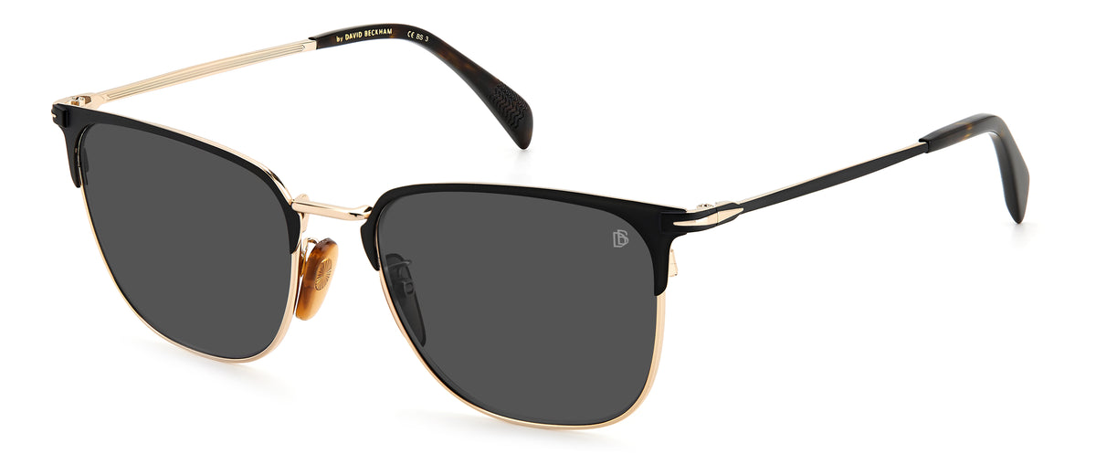 David Beckham DB 7094/G/S Matte Black Gold/ Grey Lens