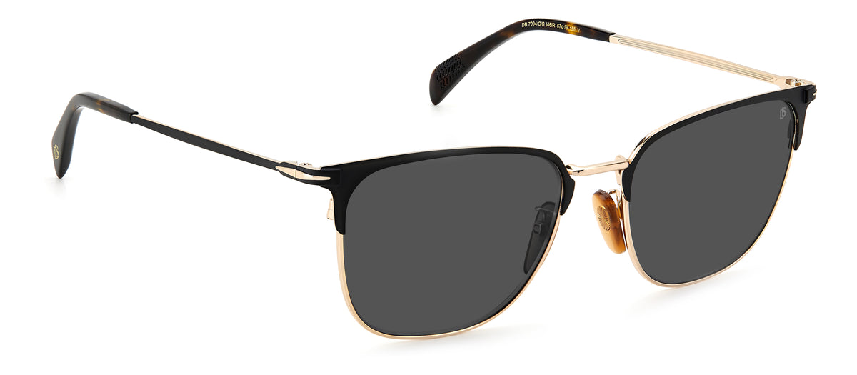 David Beckham DB 7094/G/S Matte Black Gold/ Grey Lens
