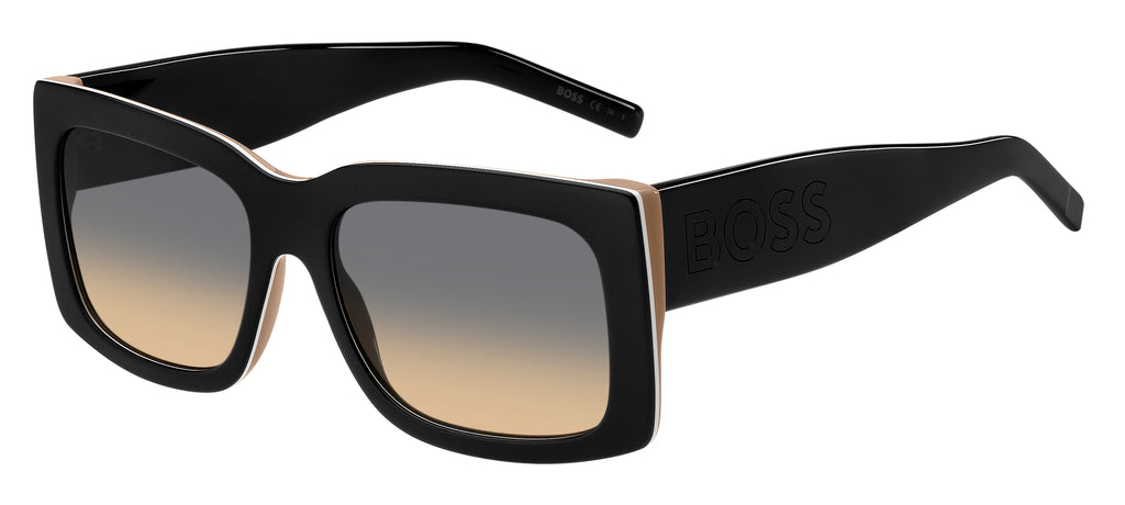 BOSS 1454/N/S Black Multicolor/ Grey Brown Doubleshade 57 / Plastic / Eco-Acetate
