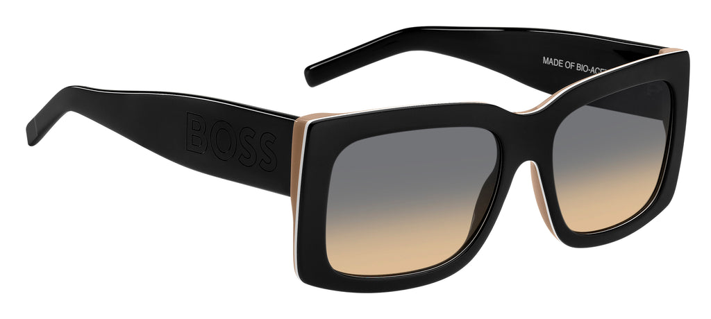 BOSS 1454/N/S Black Multicolor/ Grey Brown Doubleshade 57 / Plastic / Eco-Acetate
