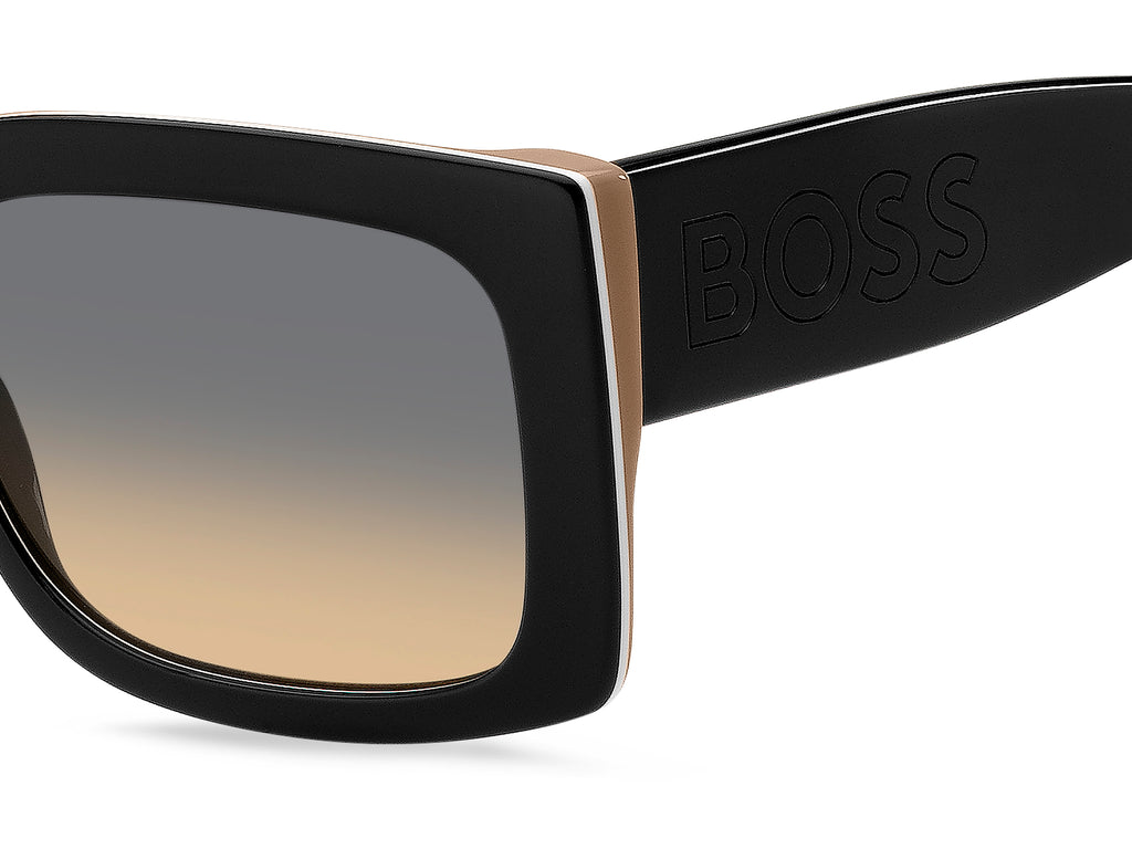 BOSS 1454/N/S Black Multicolor/ Grey Brown Doubleshade 57 / Plastic / Eco-Acetate