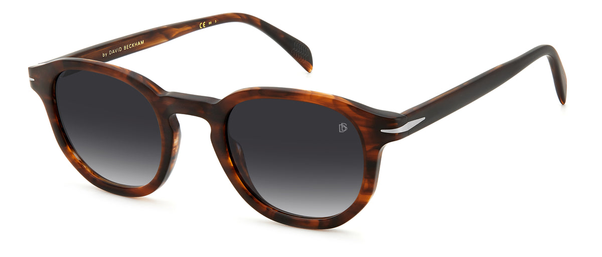 David Beckham DB 1007/S Matt Striped Brown/ Grey Lens