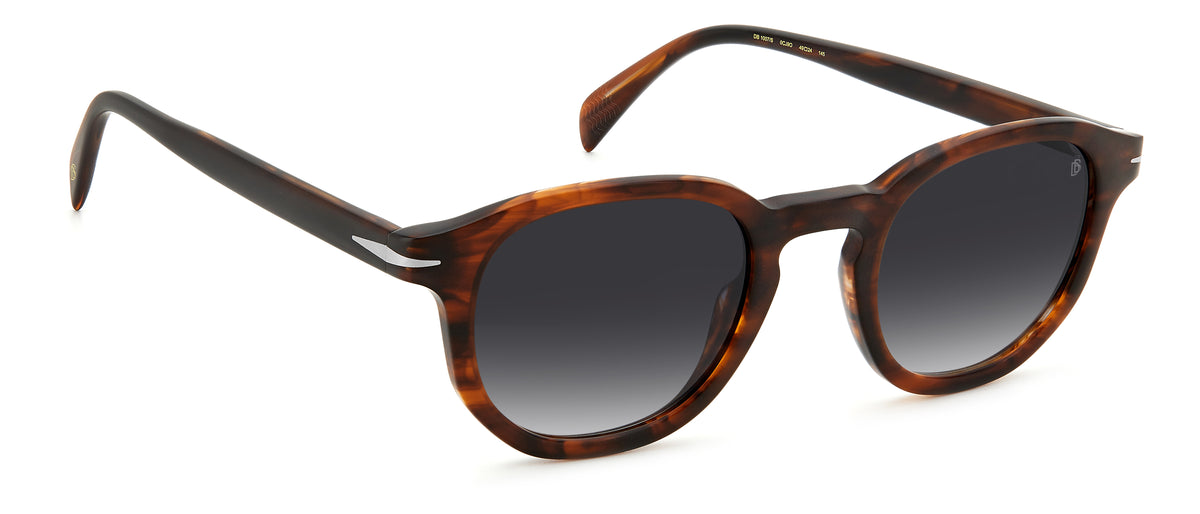 David Beckham DB 1007/S Matt Striped Brown/ Grey Lens