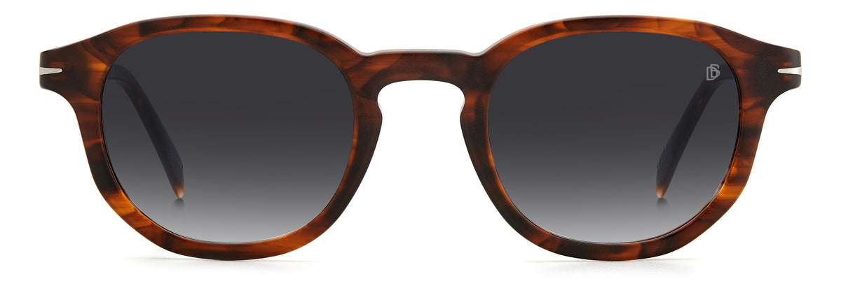 David Beckham DB 1007/S Matt Striped Brown/ Grey Lens