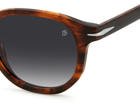 David Beckham DB 1007/S Matt Striped Brown/ Grey Lens