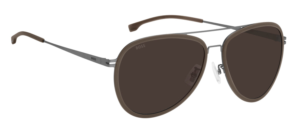 BOSS 1466/F/SK Matte Dark Ruthenium/ Brown