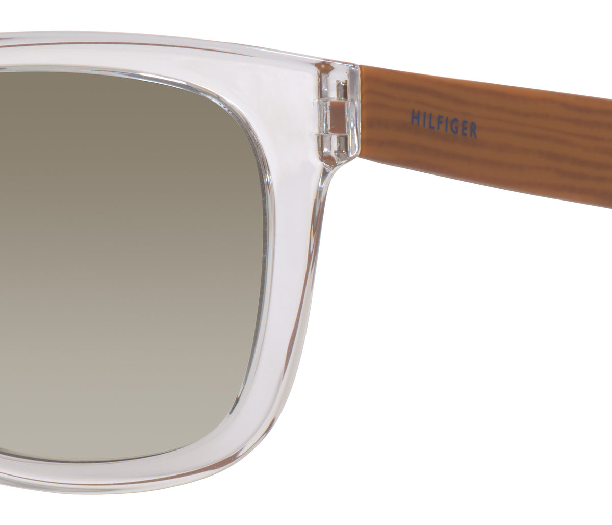 Tommy Hilfiger TH 1313/S Crystal Brown Wood/ Dk Green Shaded