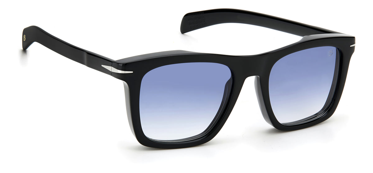 David Beckham DB 7000/S Black Silver/ Blue Shaded  Lens