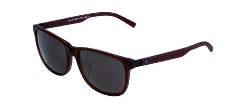 Tommy Hilfiger <TH 1414/F/S Brown Burgundy/ Gun Metal Flash