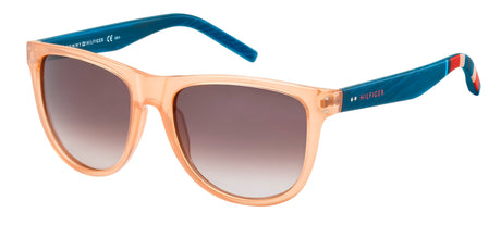 Tommy Hilfiger TH 1112/S Peach Blue Wood/ Brown Shaded