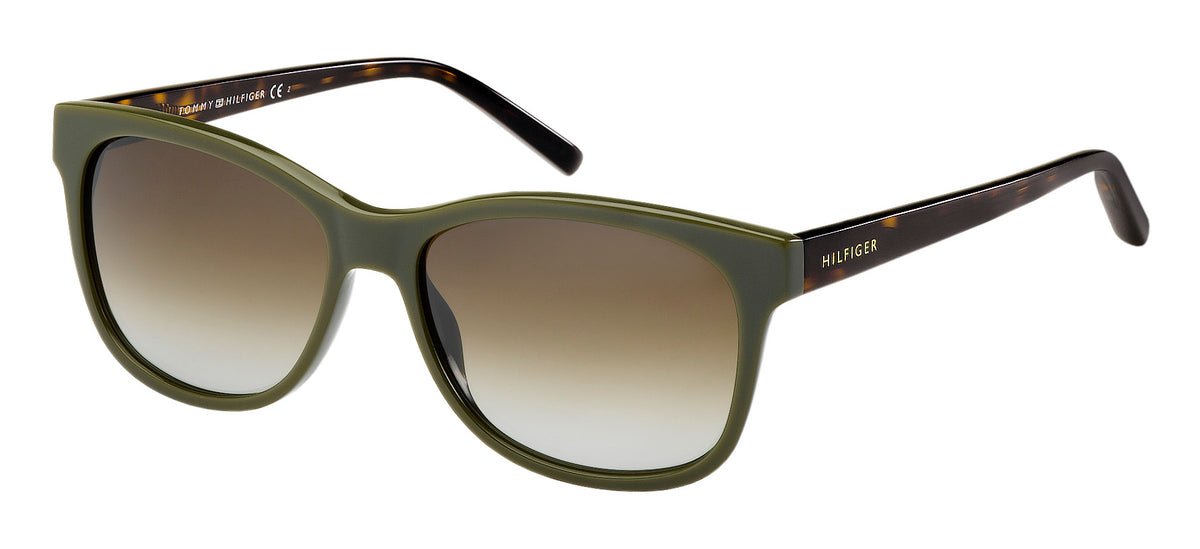 Tommy Hilfiger TH 1985 Green Dark Havana/ Brown Doubleshade Azure
