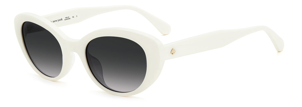 Kate Spade Crystal/S 205228 White/ Dark Grey Shaded 51 / Plastic / Eco-Acetate