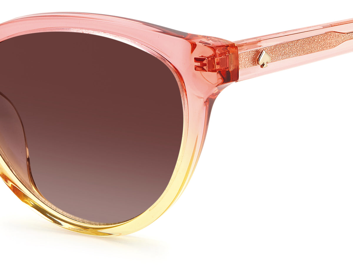 Kate Spade Adeline/G/S 205231 Pink Shaded Yellow/ Brown Shaded 55 / Plastic / Acetate