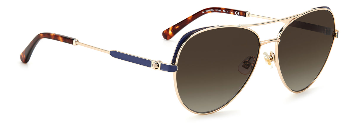 Kate Spade Katalina/G/S 205232 Gold Blue/ Brown Shaded