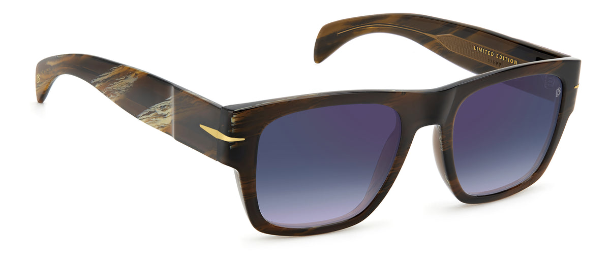 David Beckham DB 7000/S/B LE Brown Horn/ Blue Lens